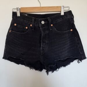 Levis 501 Original Cutoff Shorts Size 27 Lunar Black